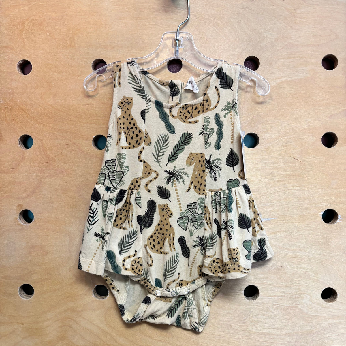 Pale Yellow Cheetah Bamboo Romper