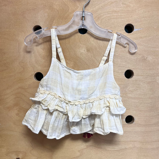 Yellow Plaid Crop Tank