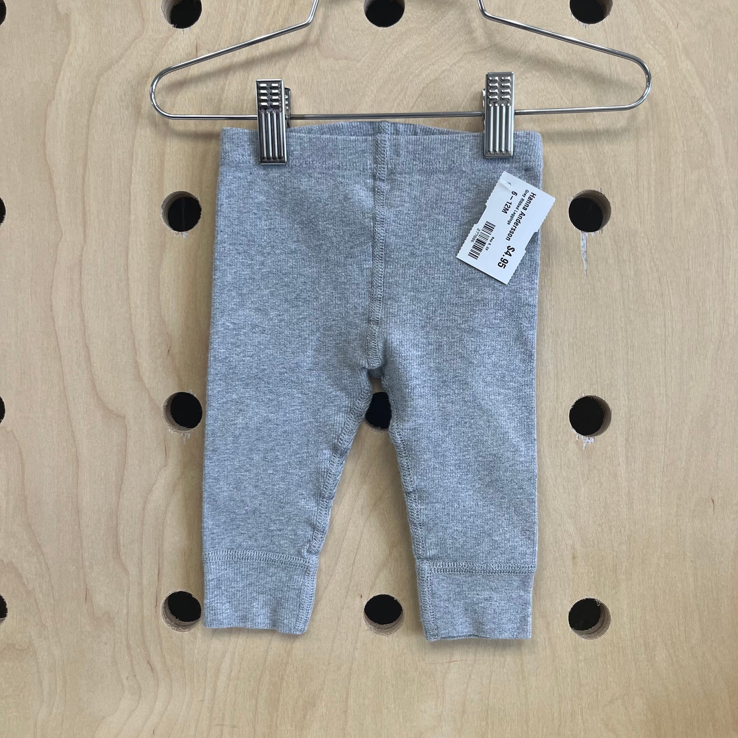 Grey Ribbed Leggings