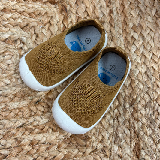 Brown Mesh Sneakers