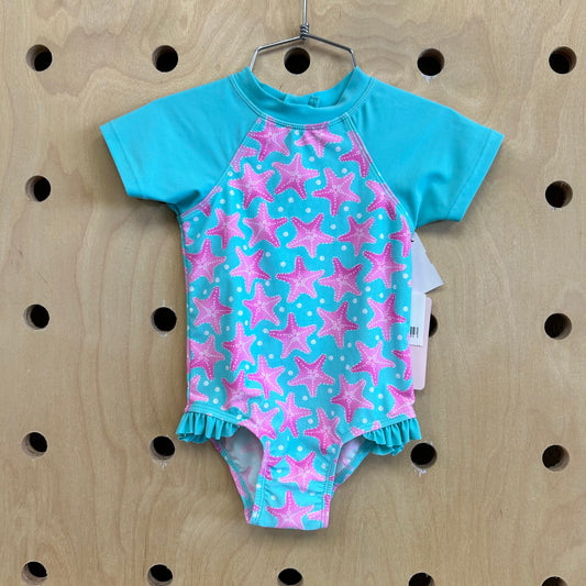 Blue & Pink Starfish Swimsuit NEW!