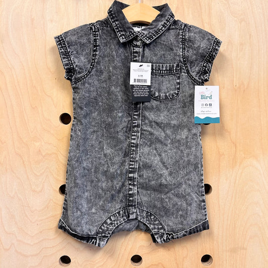 Mineral Washed Denim Romper NEW!