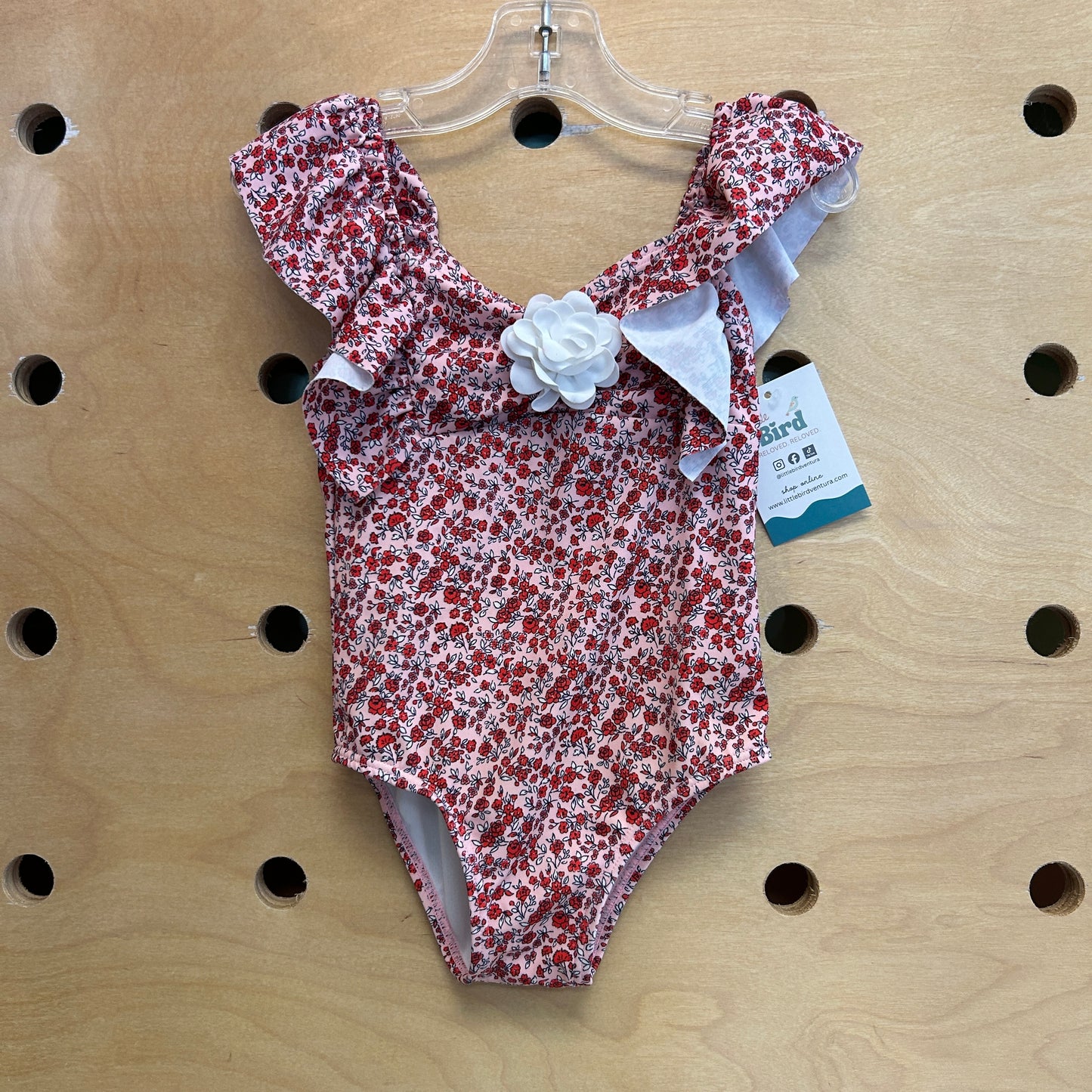 Pink/Red Floral Swimsuit