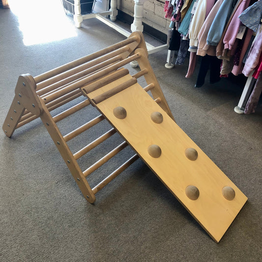 Pikler Triangle w/ Rock Climber Slide