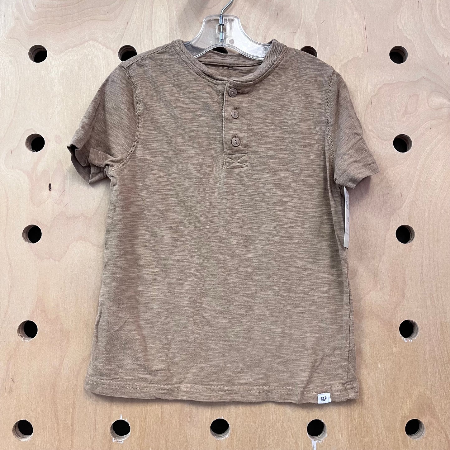 Tan Button Henley