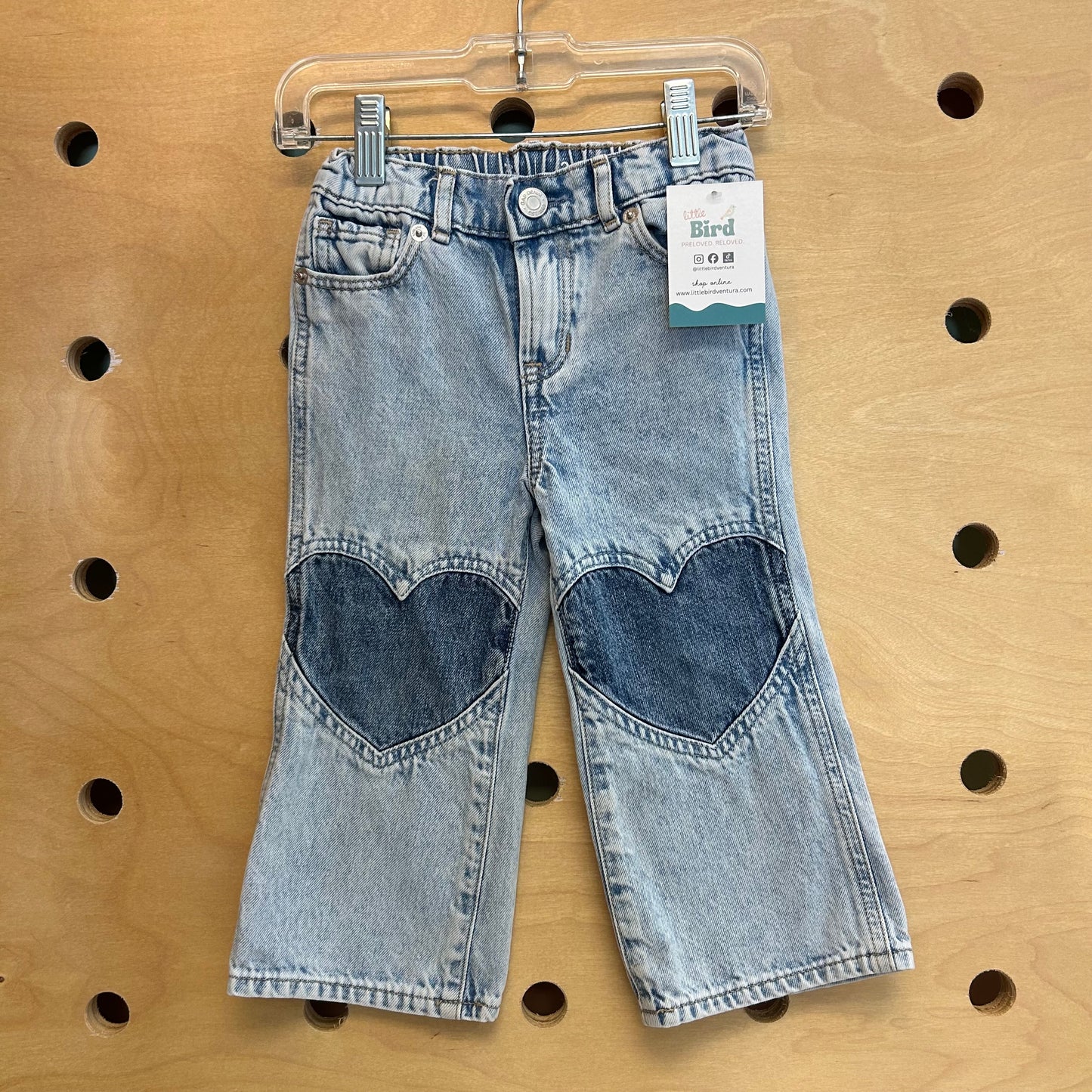 Two Toned Heart Stride Denim