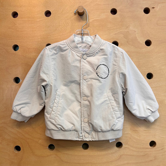 Eggshell Lined 'Bahamas' Bomber Jacket