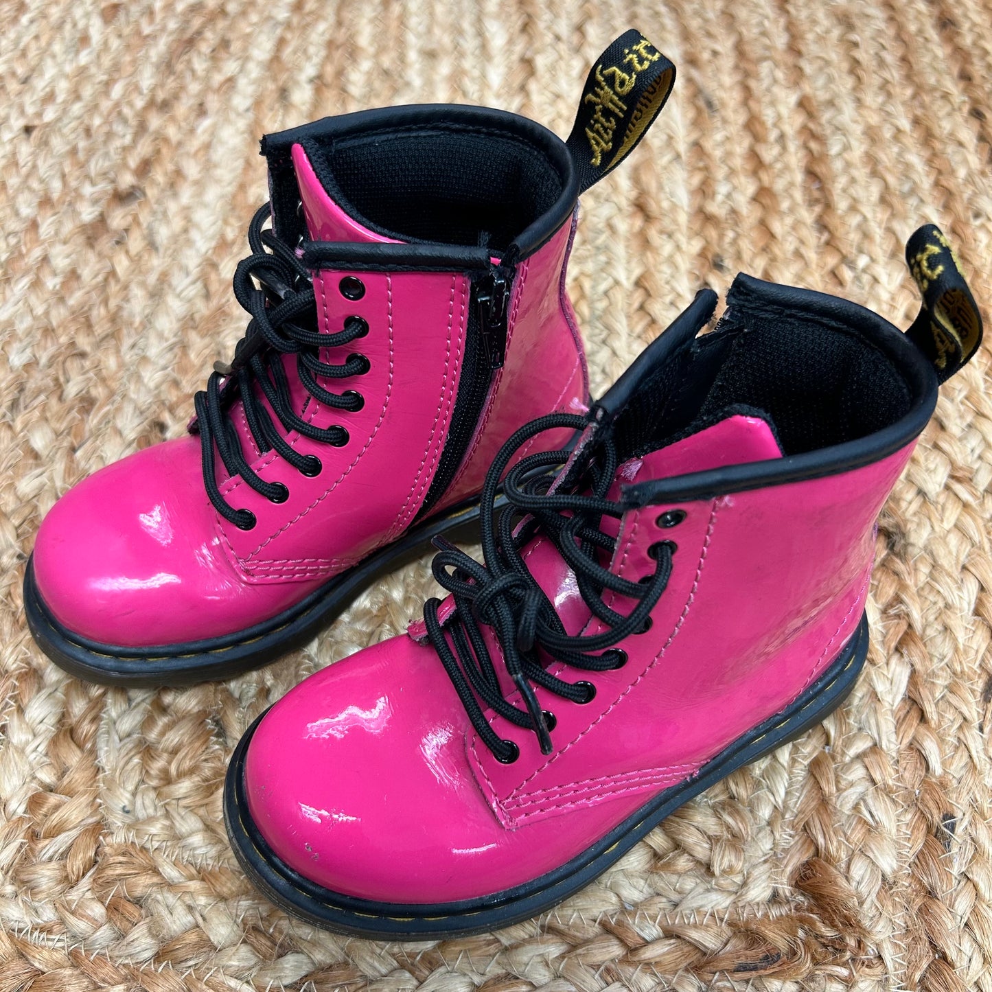 Hot Pink 1460 Leather Boots