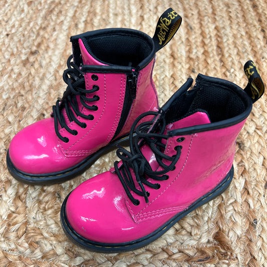 Hot Pink 1460 Leather Boots