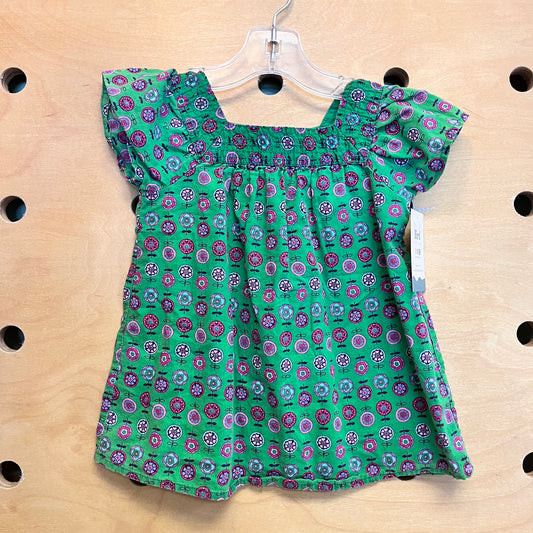 Green Floral Top
