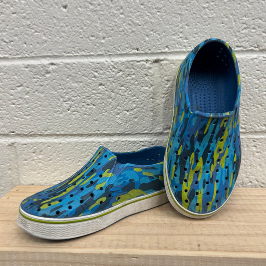 Blue Colorful Slip Ons