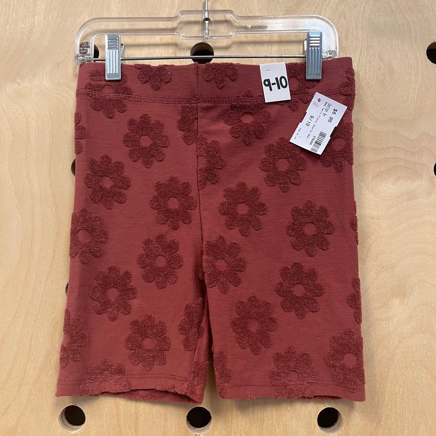 Red Terry Floral Shorts NEW!!