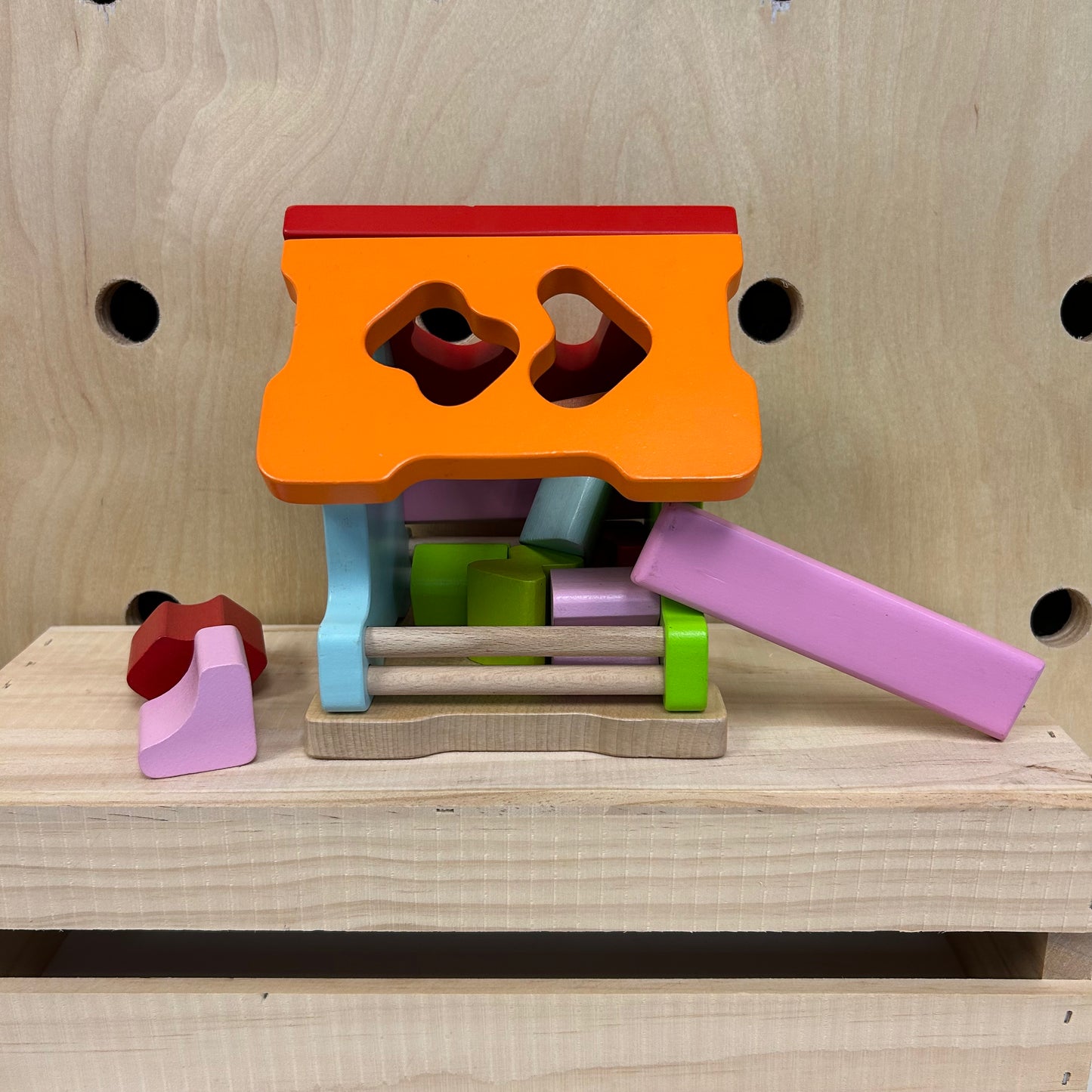 Wood Shape Sorting House