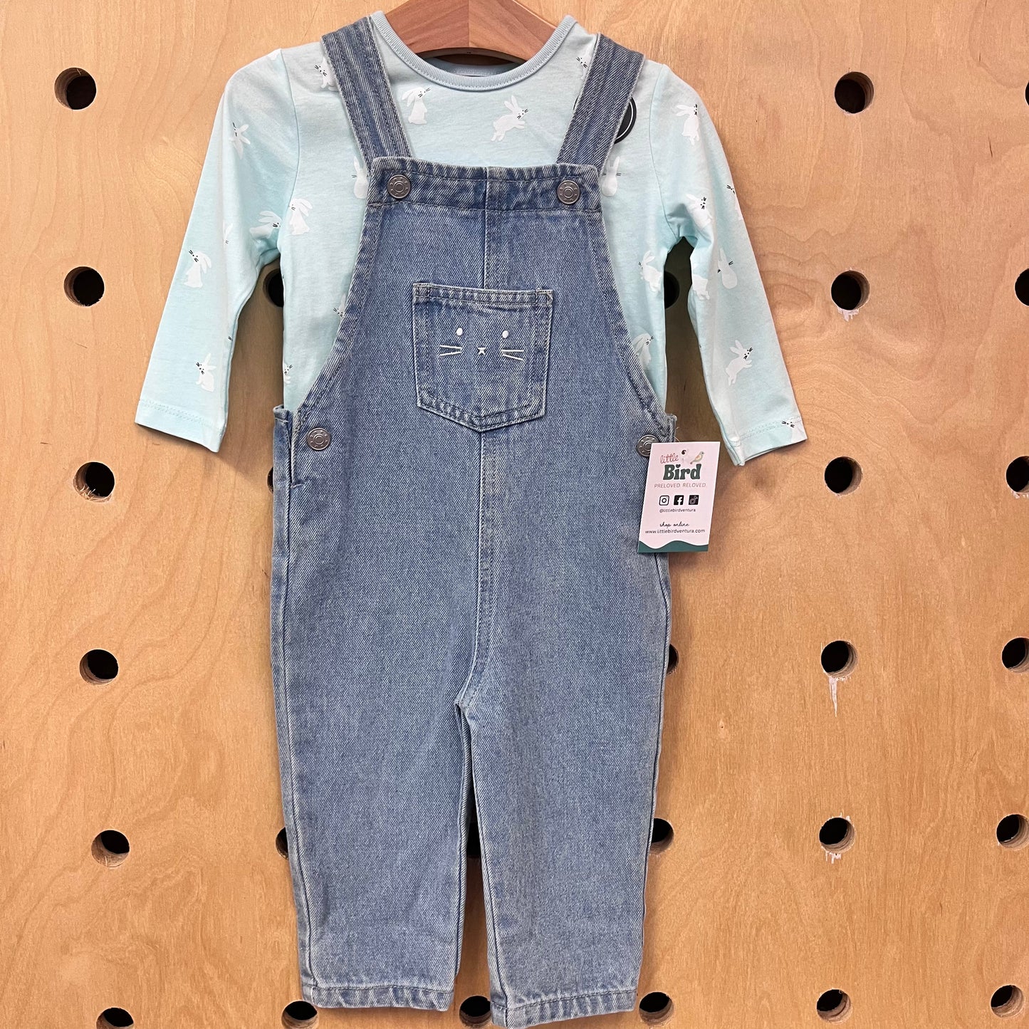 Mint + Denim Bunny Outfit NEW!
