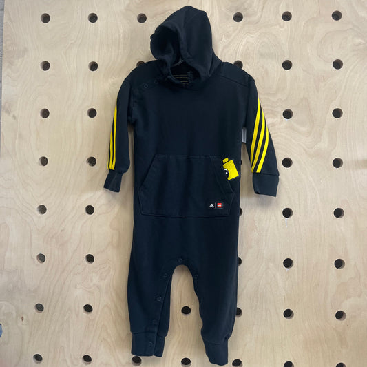 Black & Yellow Hooded Romper