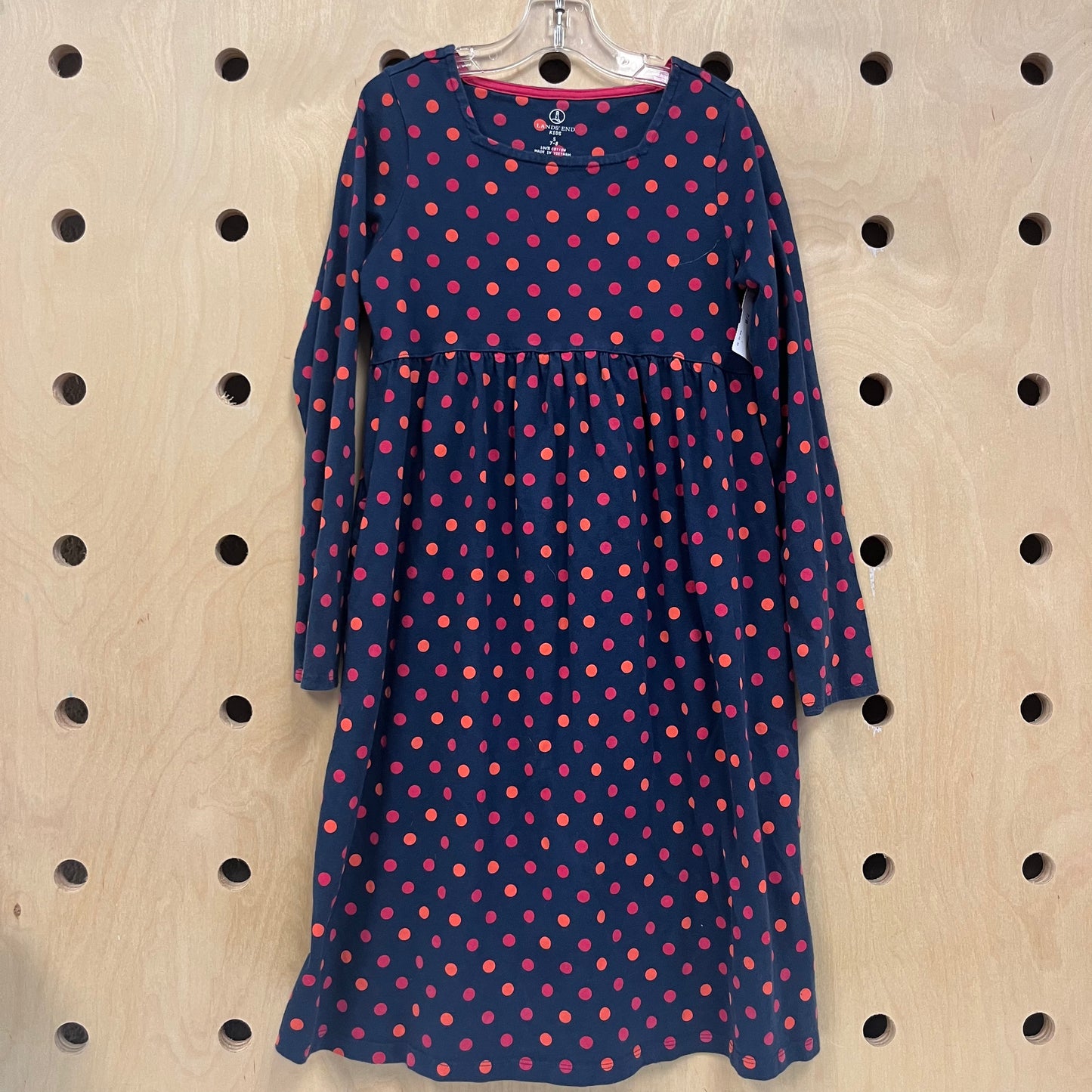 Blue w/ Orange & Pink Polkadot Dress