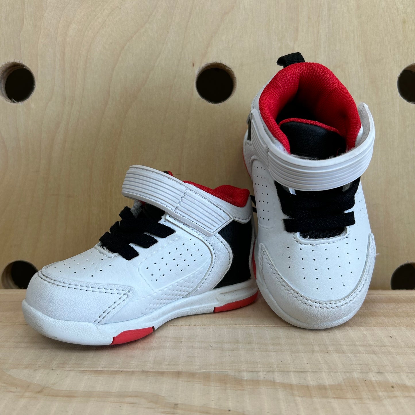 White & Red hi Tops