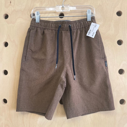 Brown Drawstring Hybrid Shorts