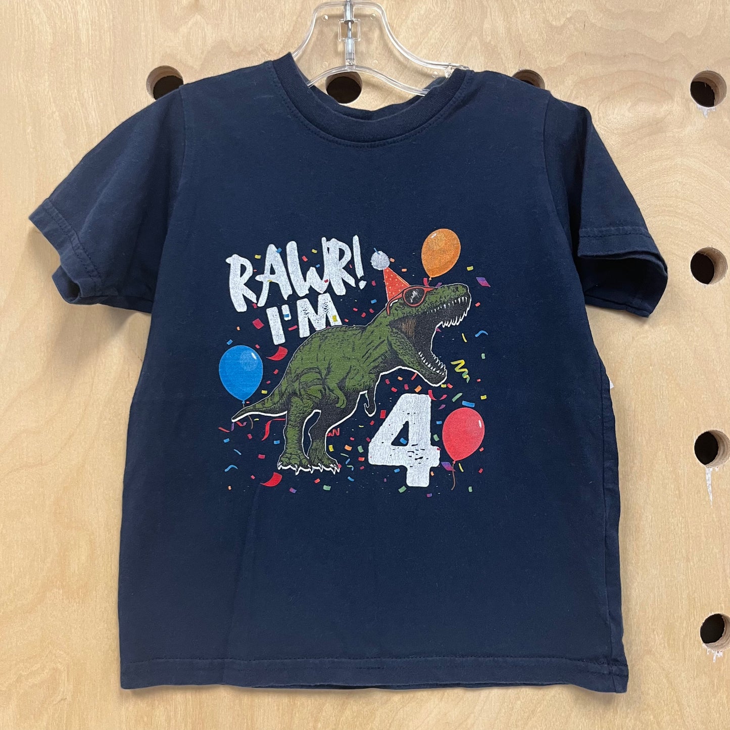 Navy Blue Rawr! I'm 4 Tee