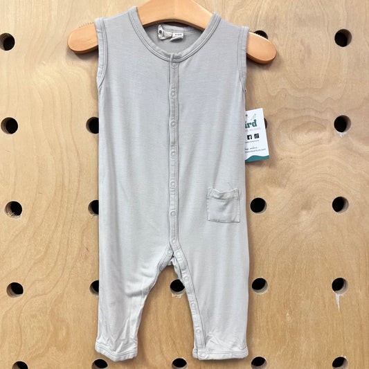 Greige Bamboo Snap Romper