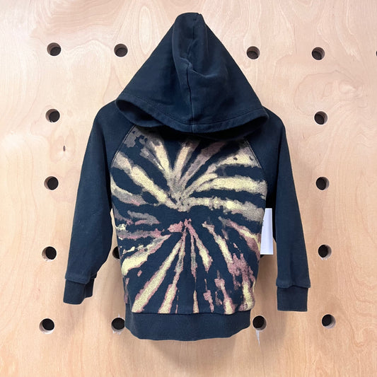 Black Tie Dye Swirl Hoodie