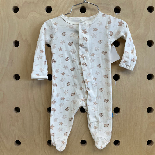 Cream Starfish Magentic Footies