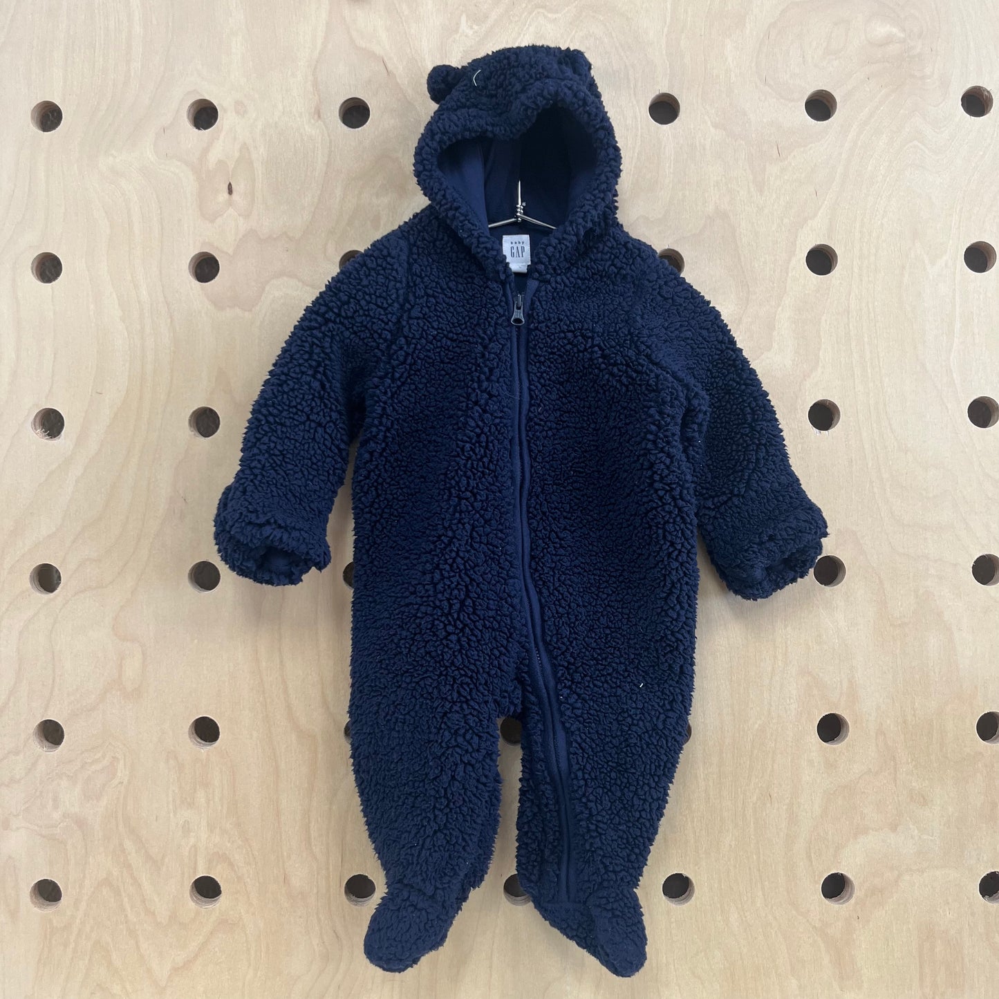 Blue Fleece Bear Ear Bunting