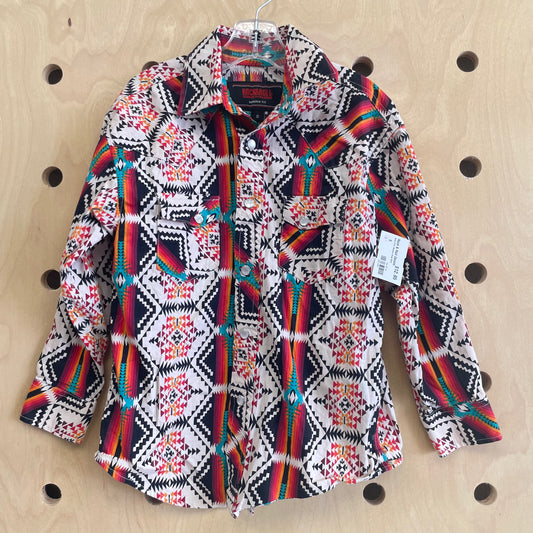 Aztec Print Western Snap Shirt
