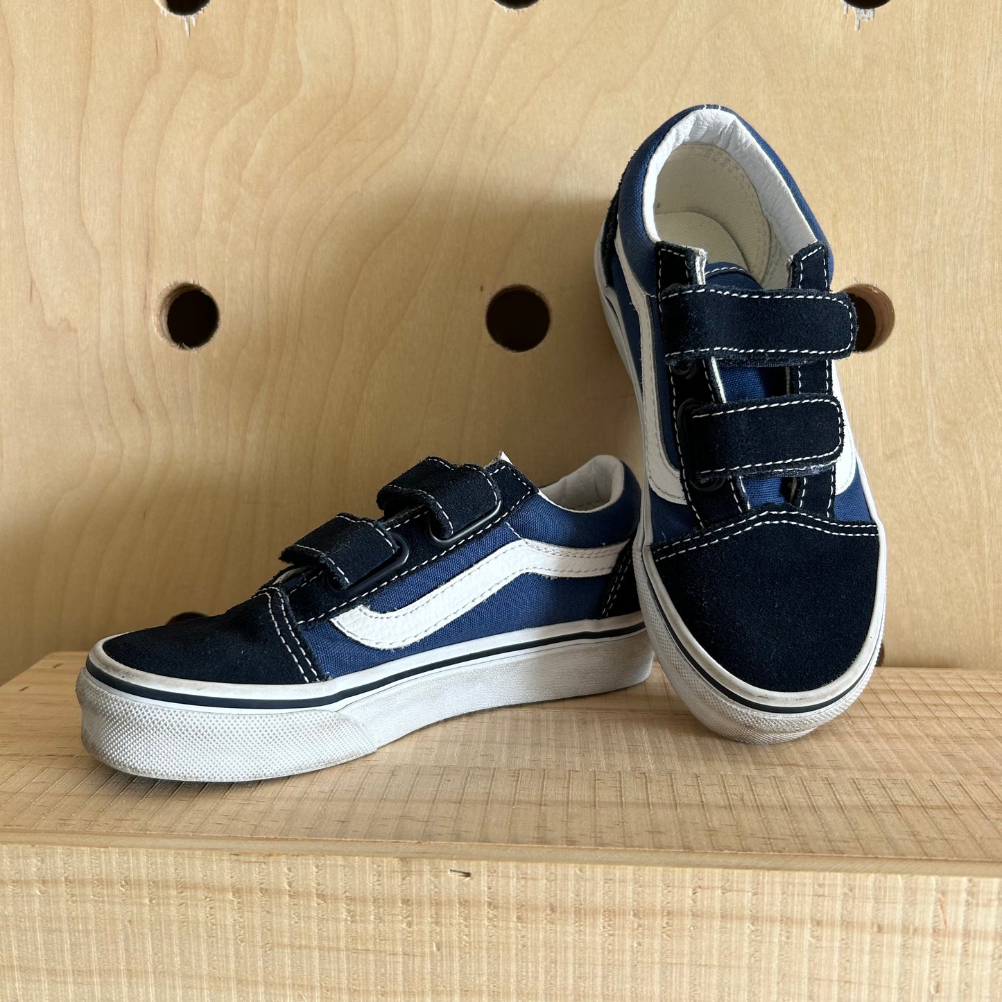 Two Toned Blue Velcro Sneakers