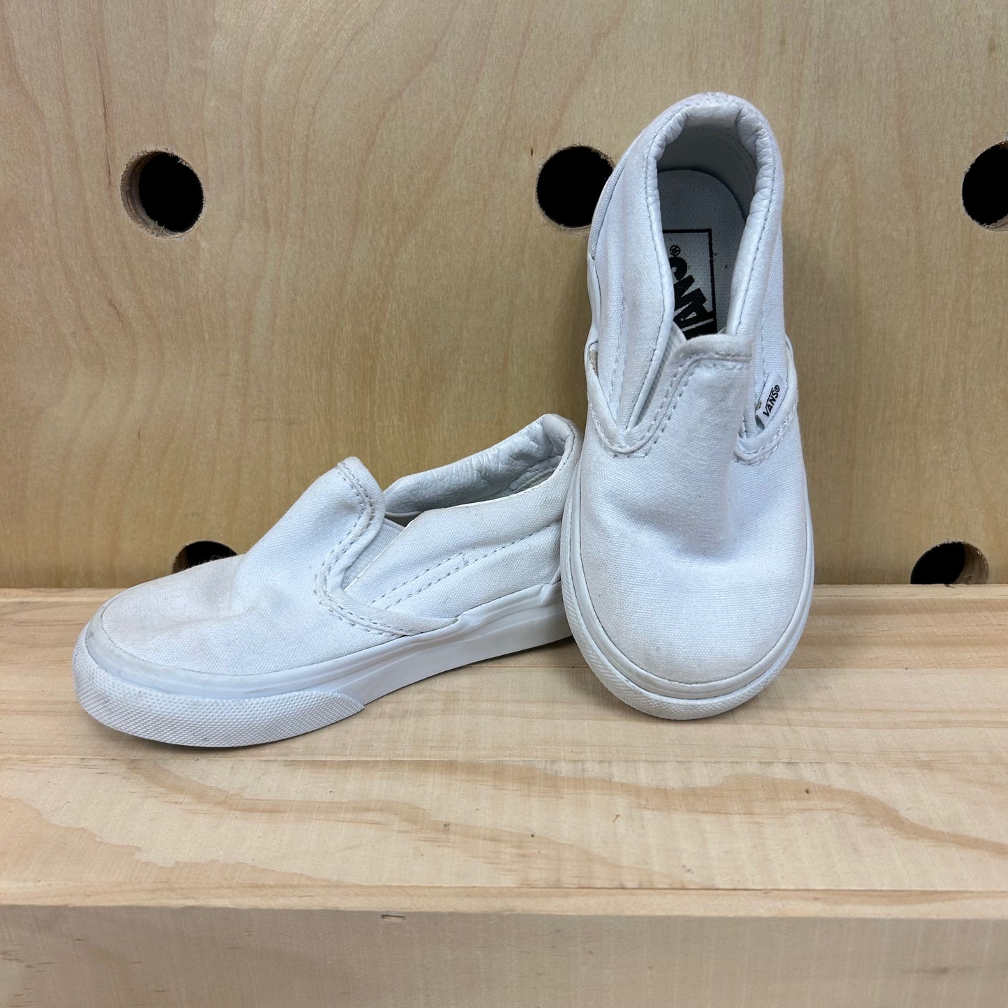 White Slip Ons
