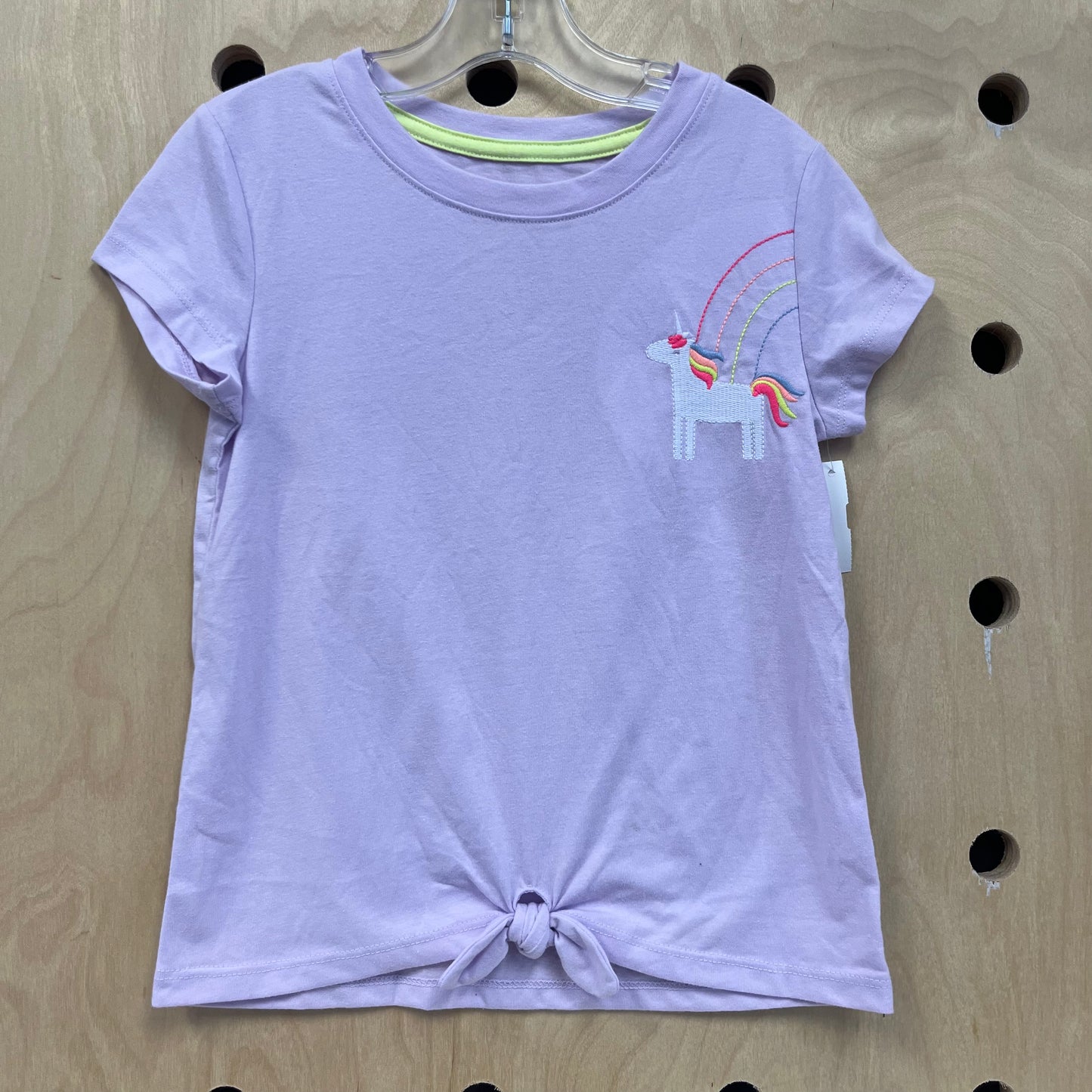 Purple Unicorn Tie Front Tee