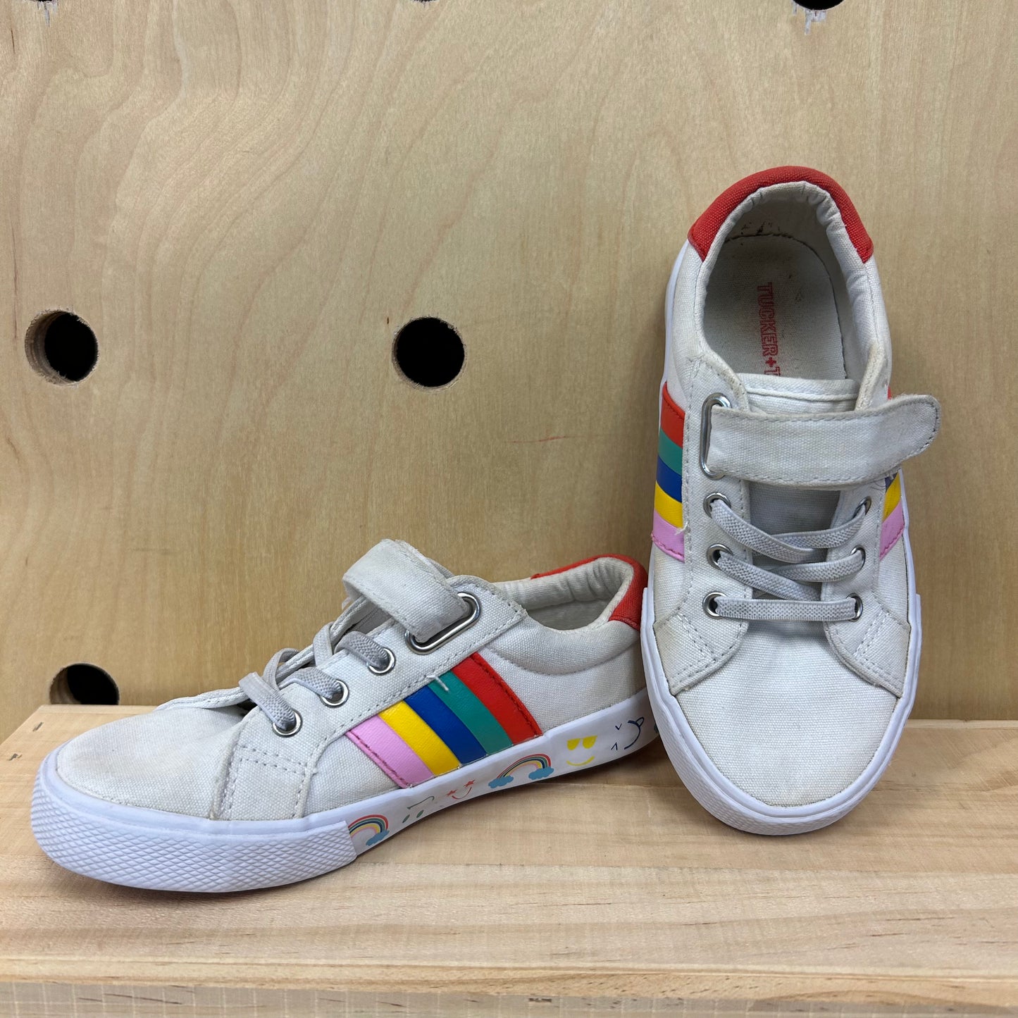 Rainbow Striped Velcro Shoes
