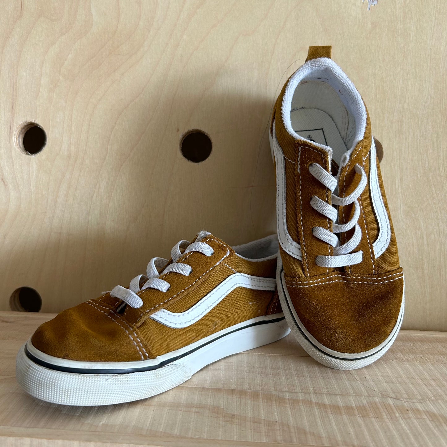 Tan & White Low Tops