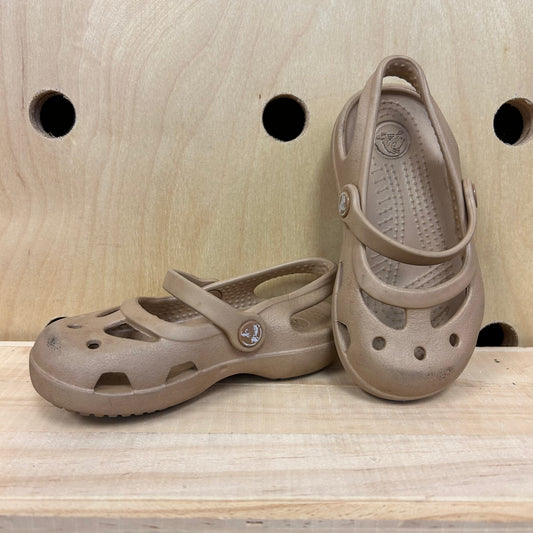 Beige Mary Janes Clogs