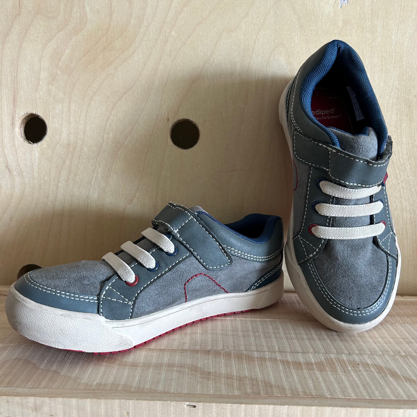 Blue Velcro Slip Ons