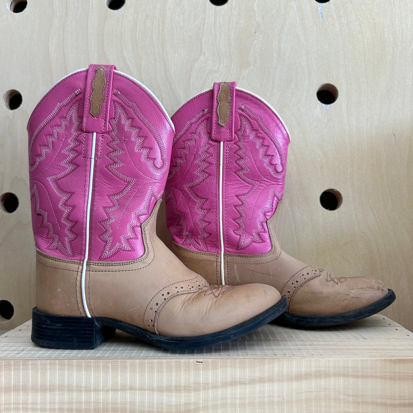 Pink & Brown Cowgirl Boots