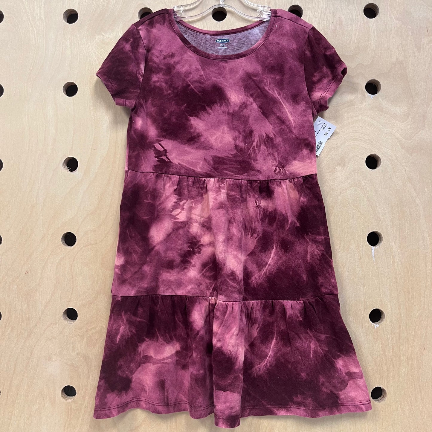 Maroon Tie Dye Dress