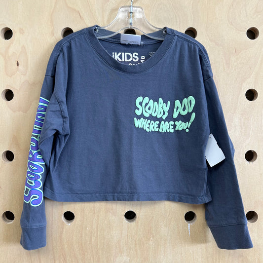 Grey Scooby LS Crop Tee