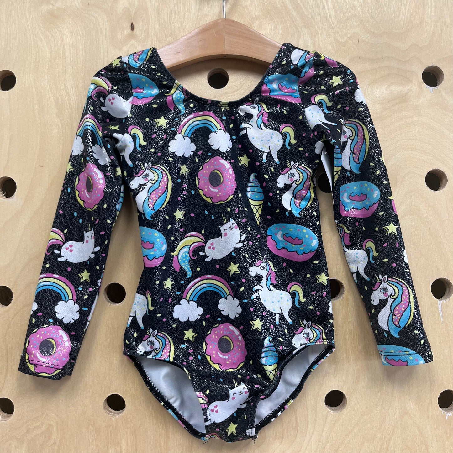 Black Unicorn & Donut Leotard