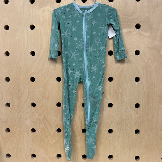 Seafoam Snowflake Bamboo Zippy