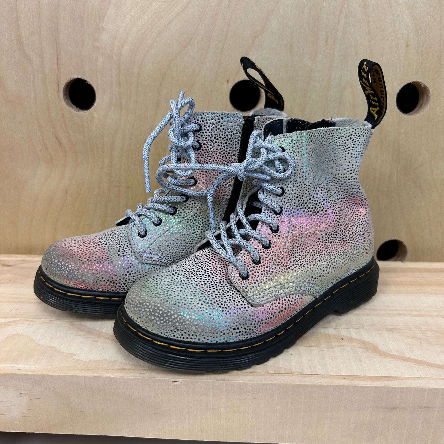 Grey Shimmer Boots