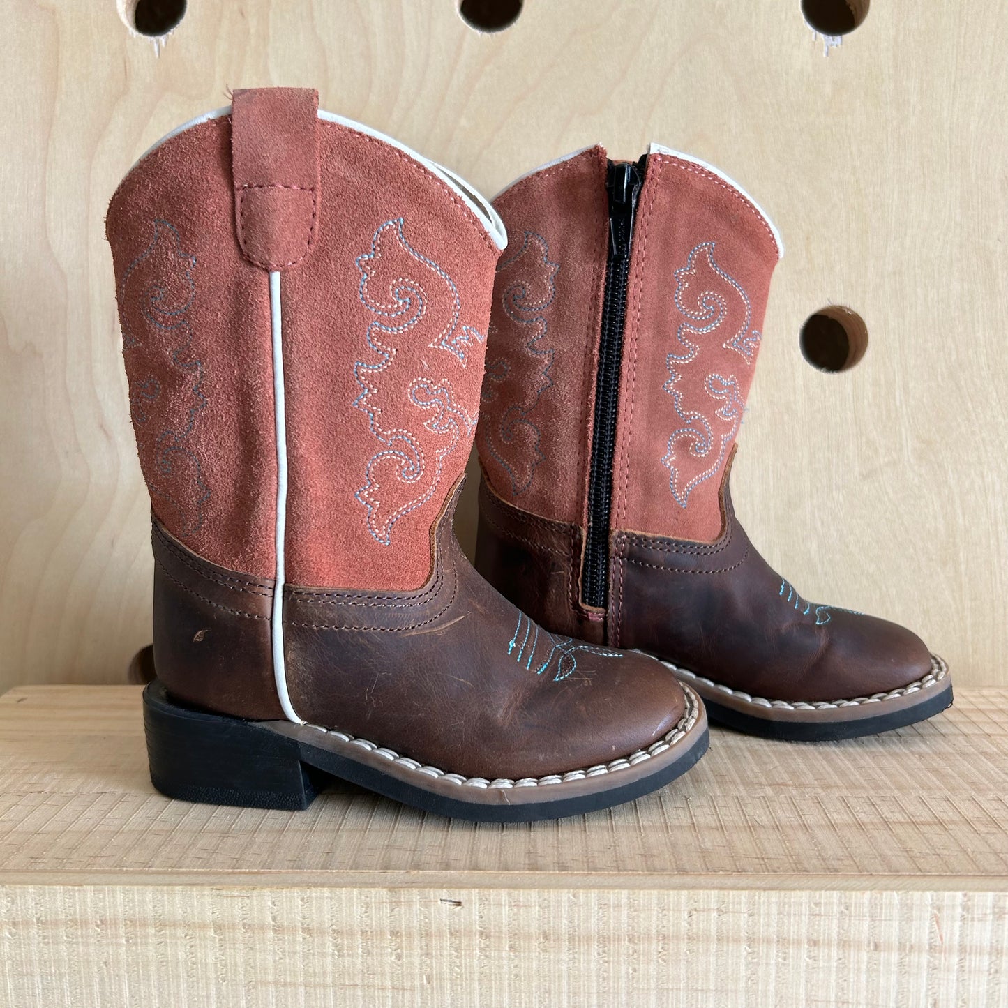 Pink & Brown Cowgirl Boots