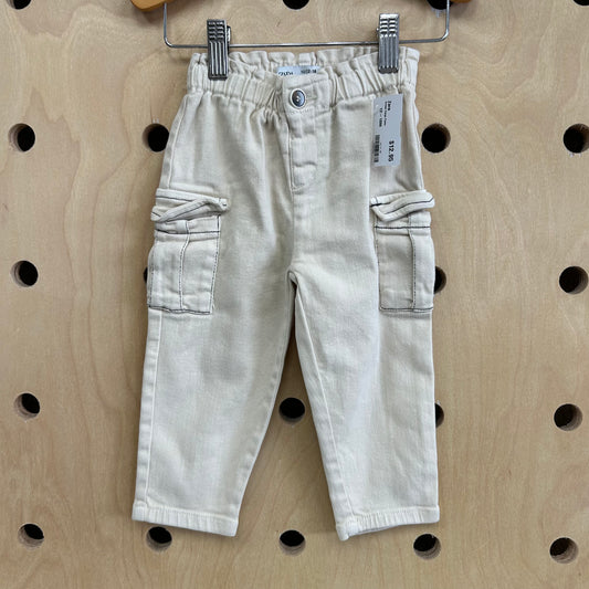 Cream Cargo Pants