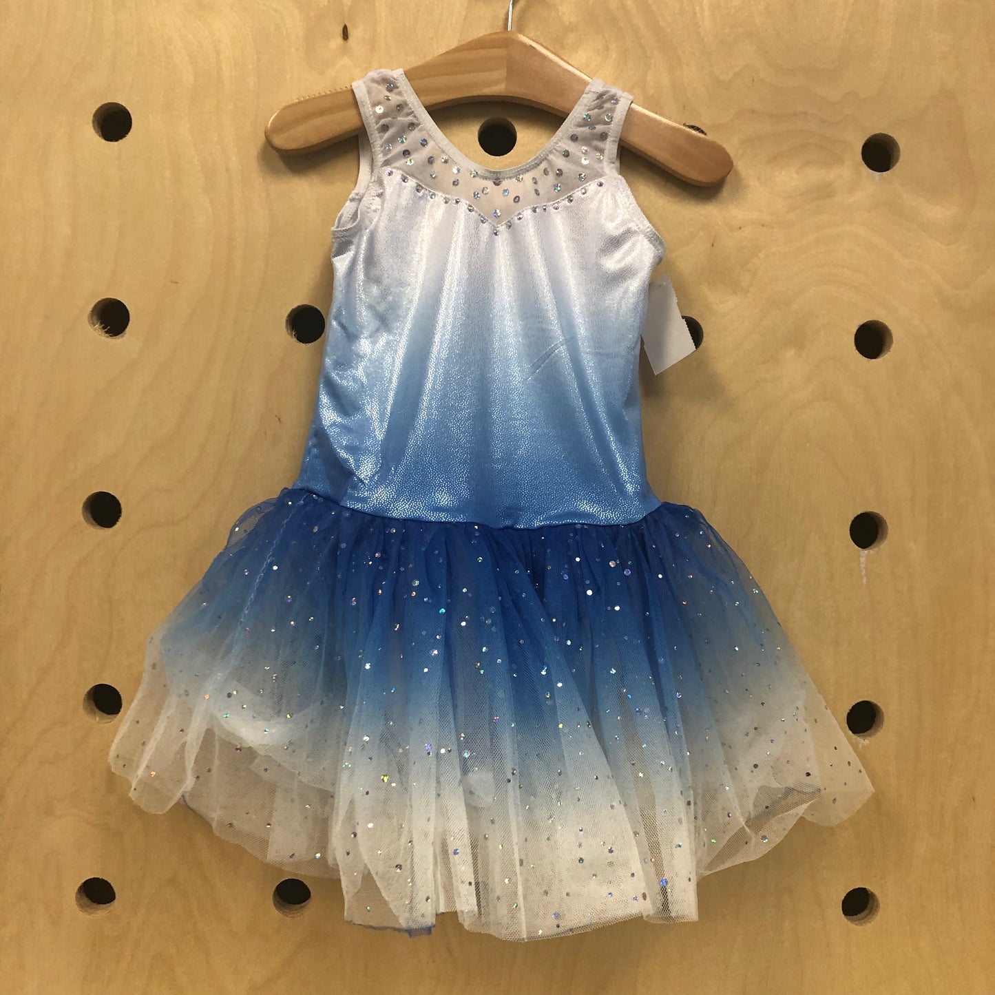 Blue & White Sequin Leotard w/ Tutu