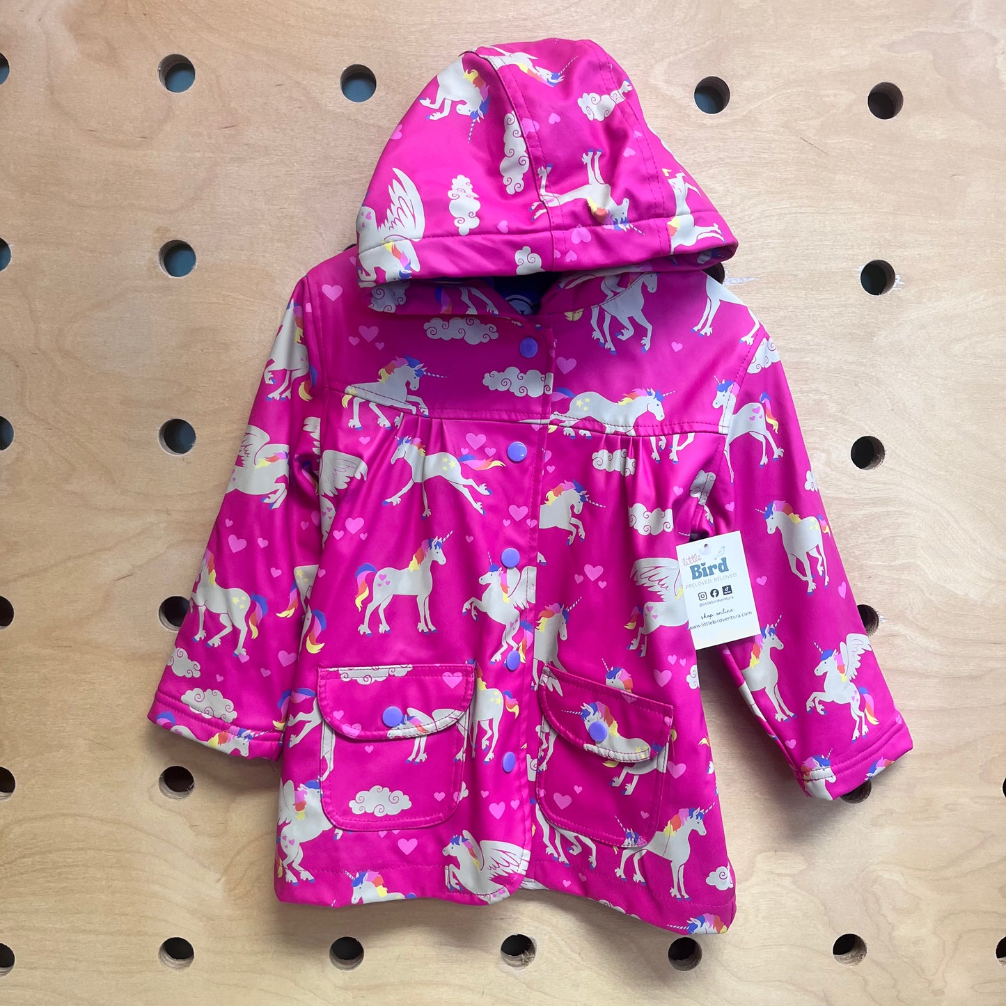 Pink Unicorns Rain Jacket