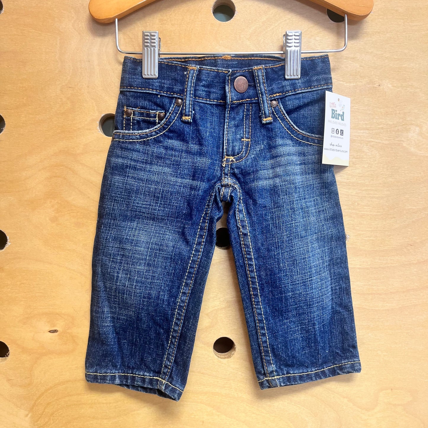 Straight Leg Denim Pants