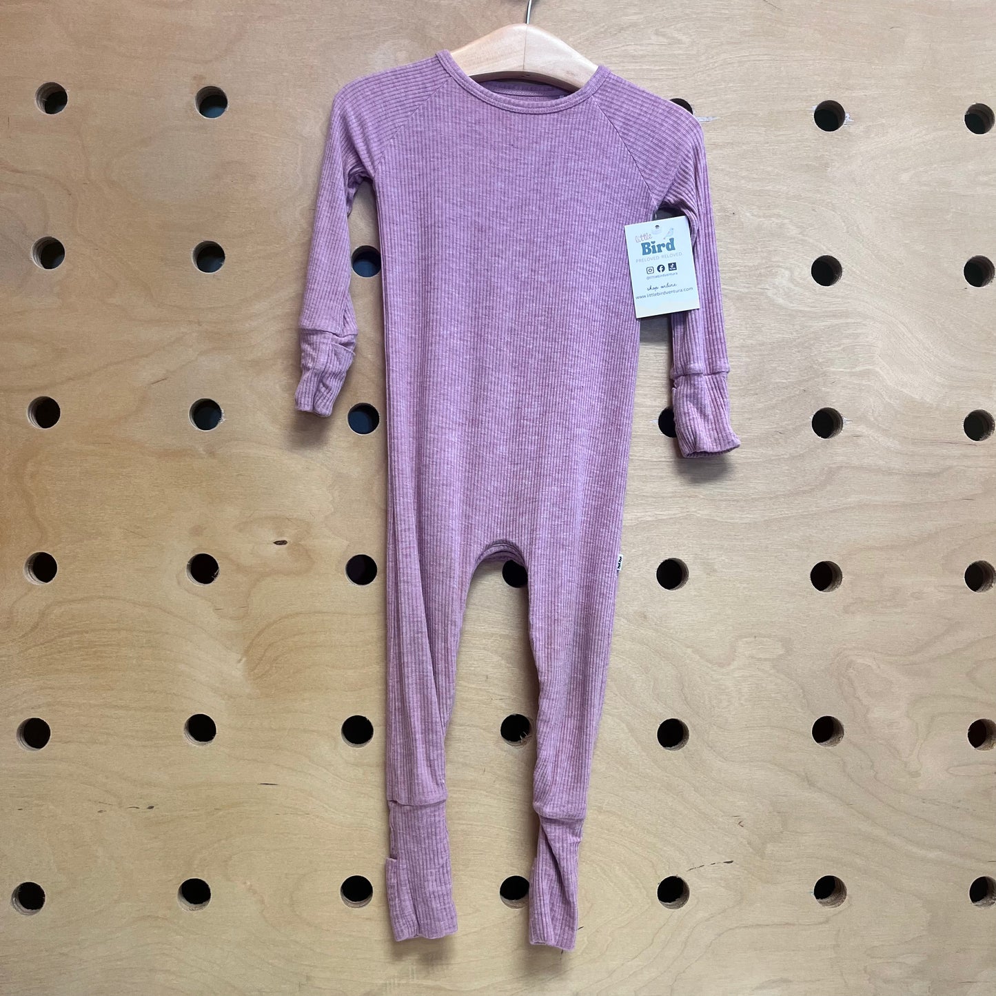Pink Ribbed Bamboo Zippy