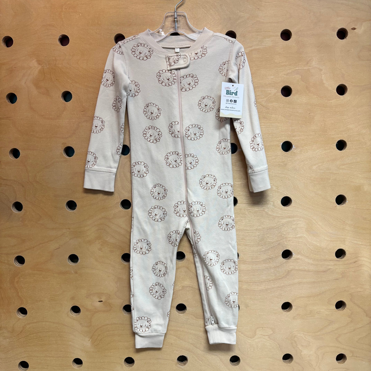 Cream Lion Organic Cotton Zippy