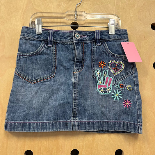 Denim Peace Skirt
