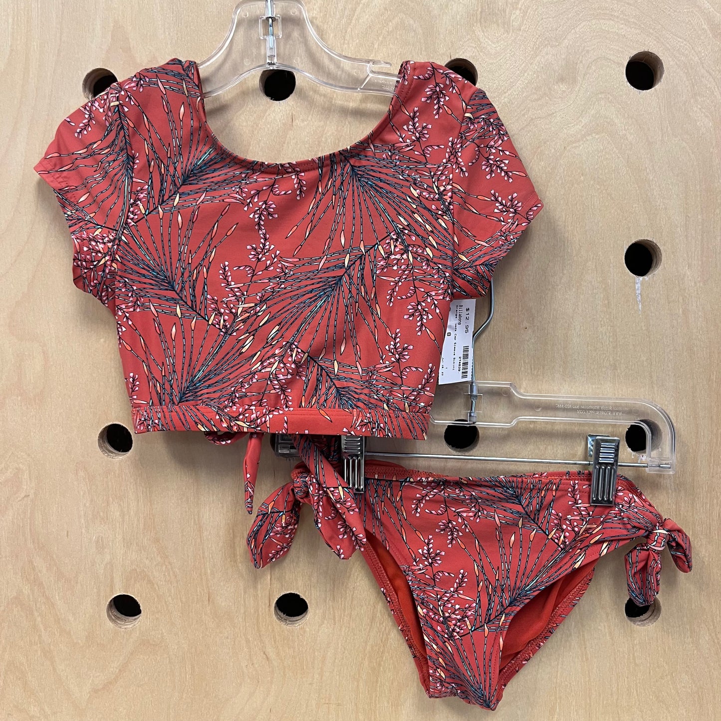 Orange Reeds Cap Sleeve Bikini